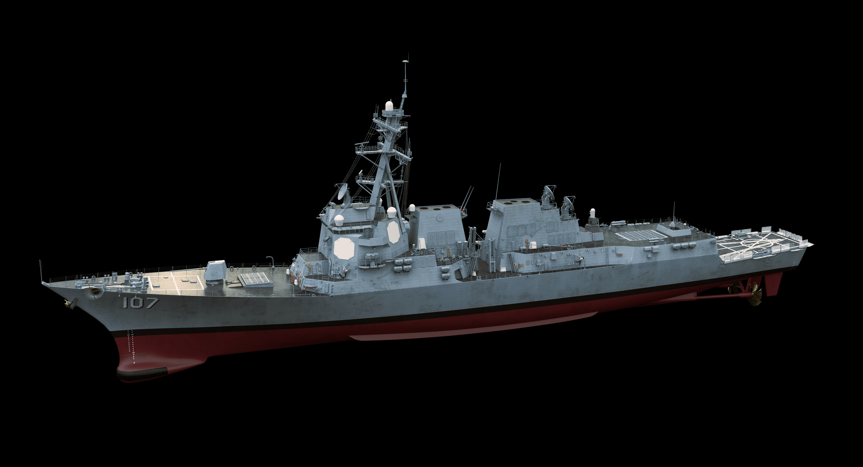 uss gravely 3d max
