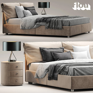 3d model bed flou letto