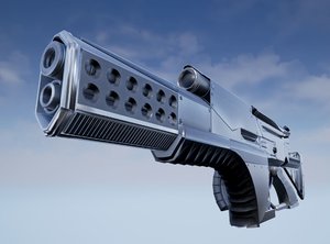 3d model of futuristic weapon