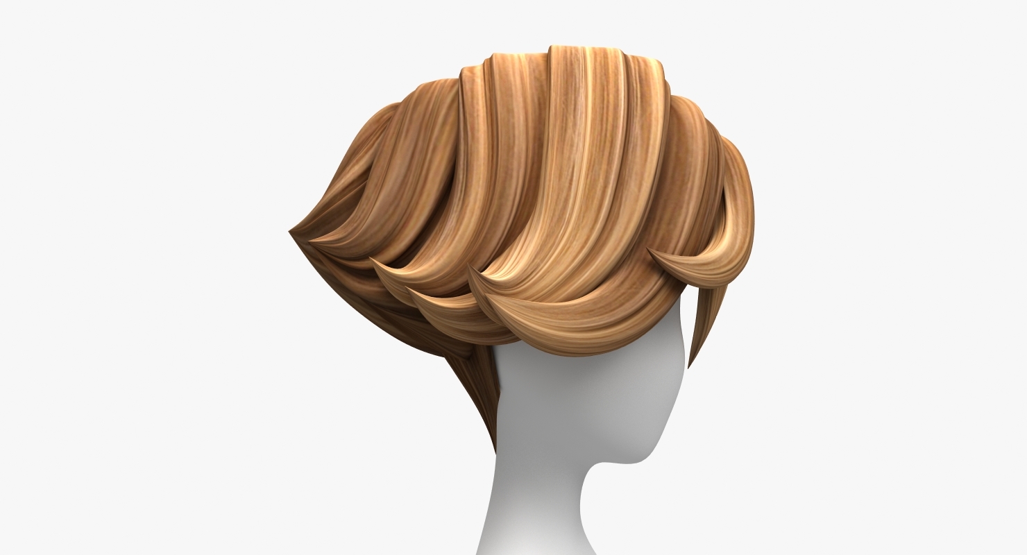 卡通头发(冲浪风格)3d模型