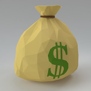 3d money sack model