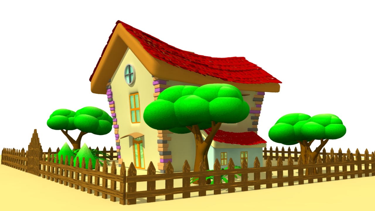 3d cartoon house