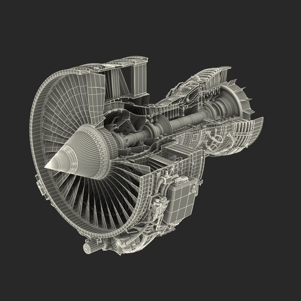 turbofan engine cfm international 3d max