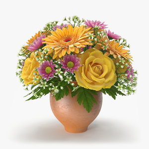 flowers vase 3d model