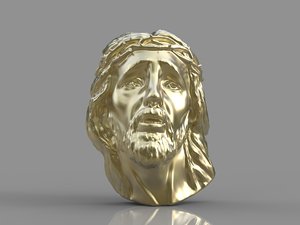 3d model pendant jesus face