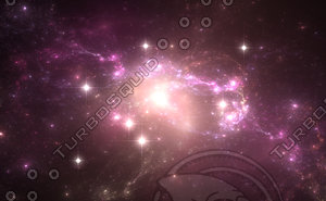Space nebula with Supernova Explosion in the background