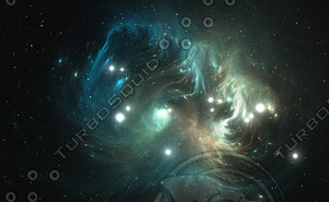 Space background with colorful nebula and stars