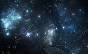 Blue space nebula