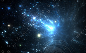 Blue space nebula