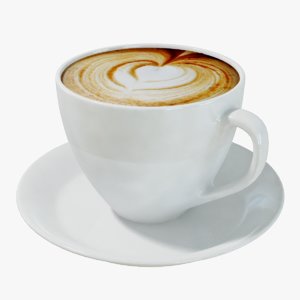 cup cappuccino 3d model