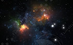 Space background with nebula and stars