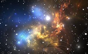 Space background with colorful nebula and stars