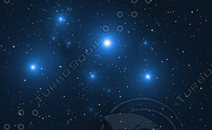 Space background with blue bright stars