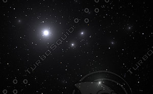 Space background with bright stars