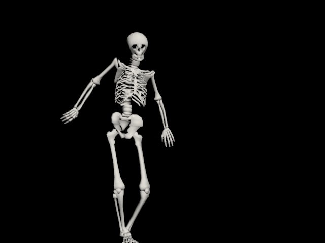 skeleton rigged biped 3d model