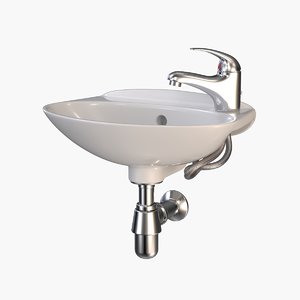 3d ceramic bathroom sink faucet model
