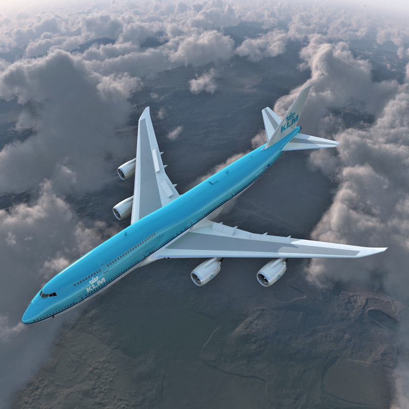 boeing 747-8i klm 3d 3ds