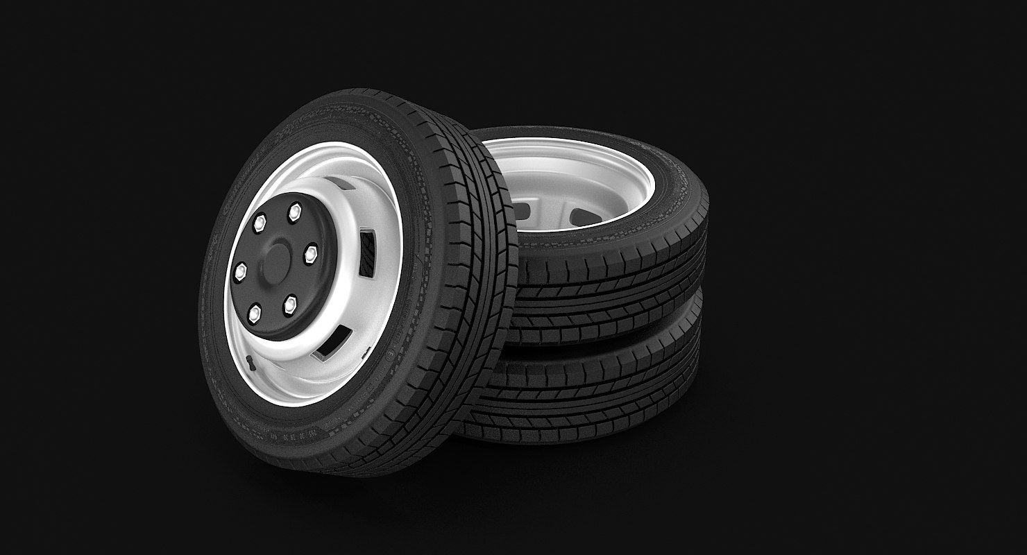 3d model truck wheels