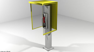 3d 3ds phonebooth booth modern