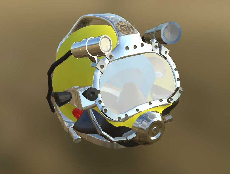 diving helmet 3d model