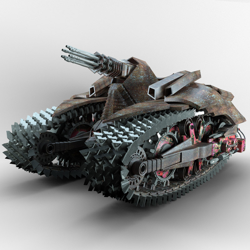 futuristic tank 3d model