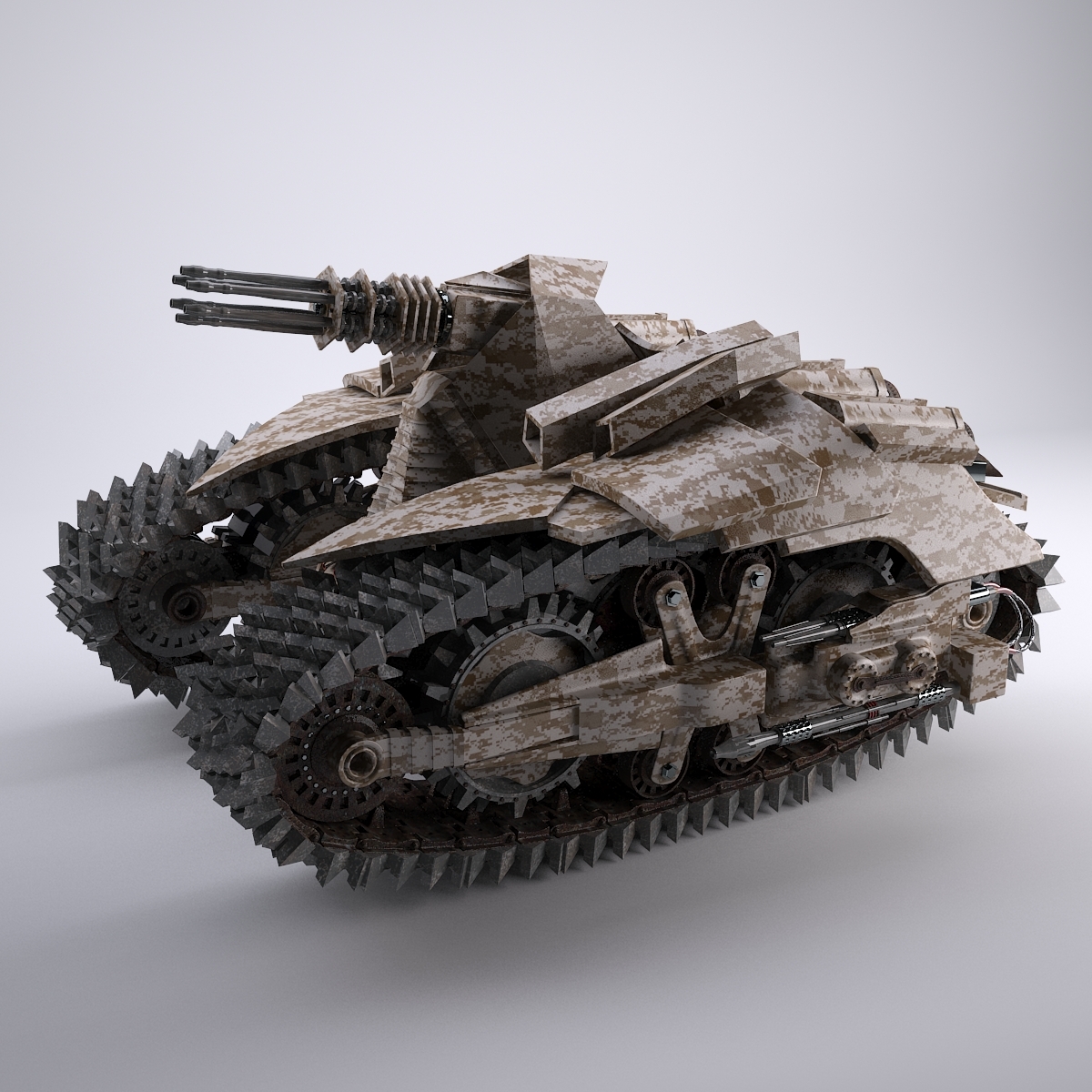Futuristic Tank 3d Model