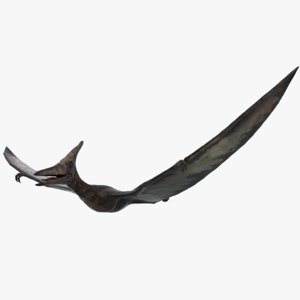 realistic pteranodon rigged 3d model