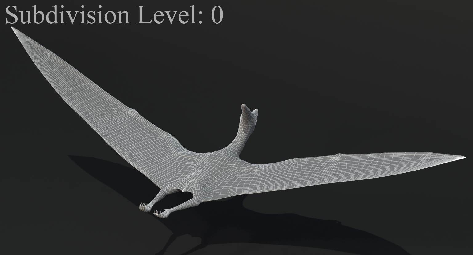 realistic pteranodon rigged 3d model