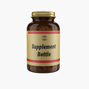 supplement bottle 3d model