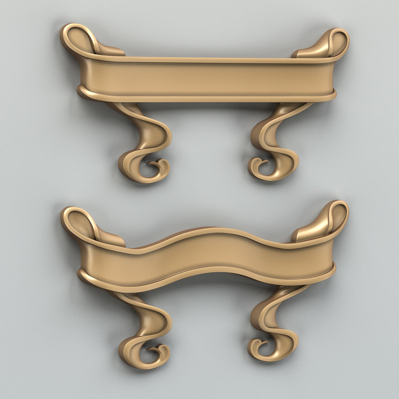 free obj model decorative ribbon