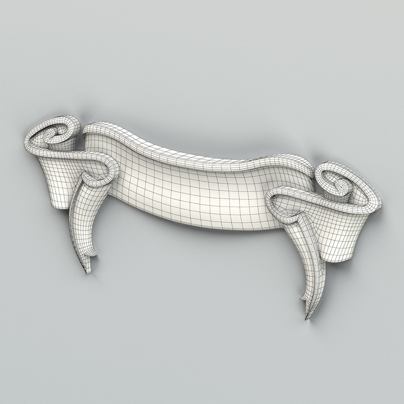 3d model decorative ribbon