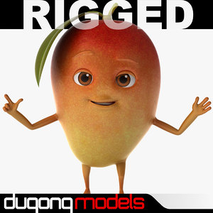 3d dugm07 cartoon red mango model