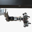 industrial robotic arm mounted 3d model