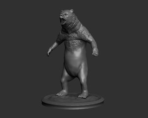 3d model bear sculpture