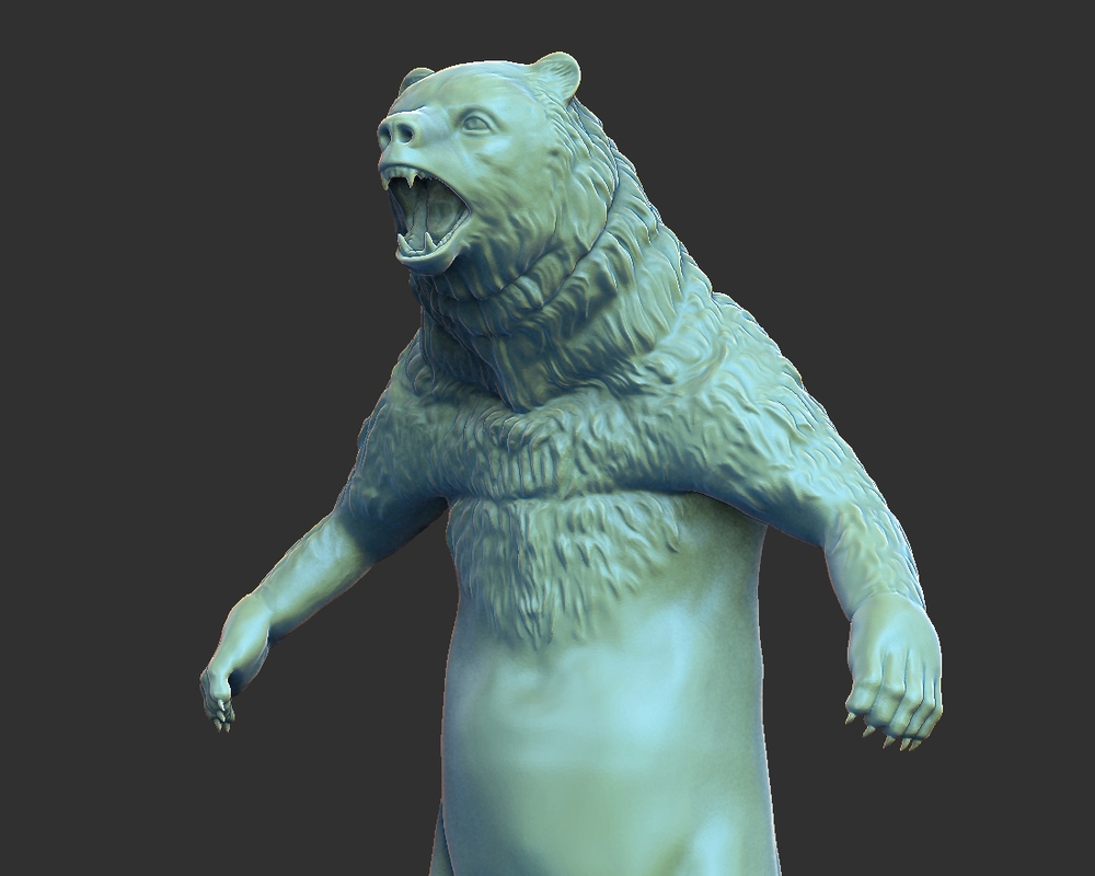 Urso Escultura Modelo 3d Turbosquid 1025884 4303