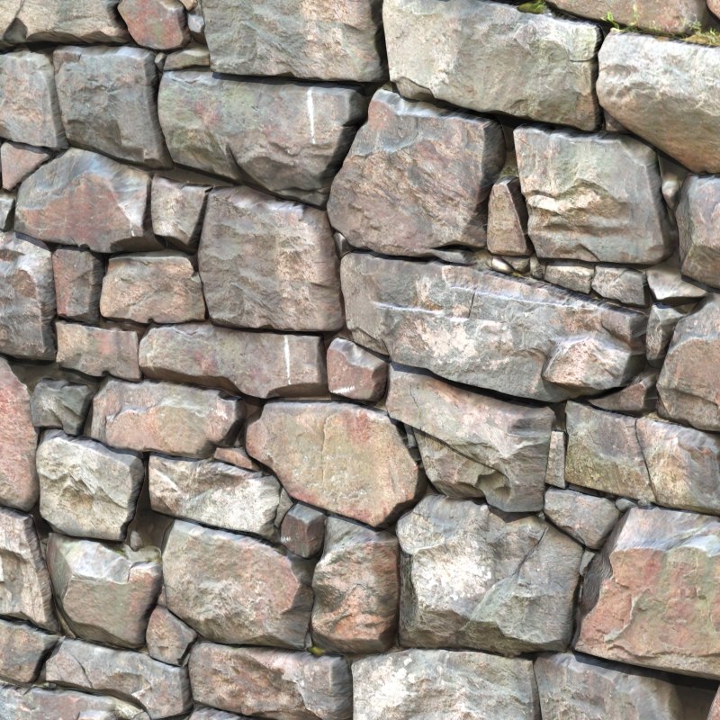 Каменная стена 3д модель.