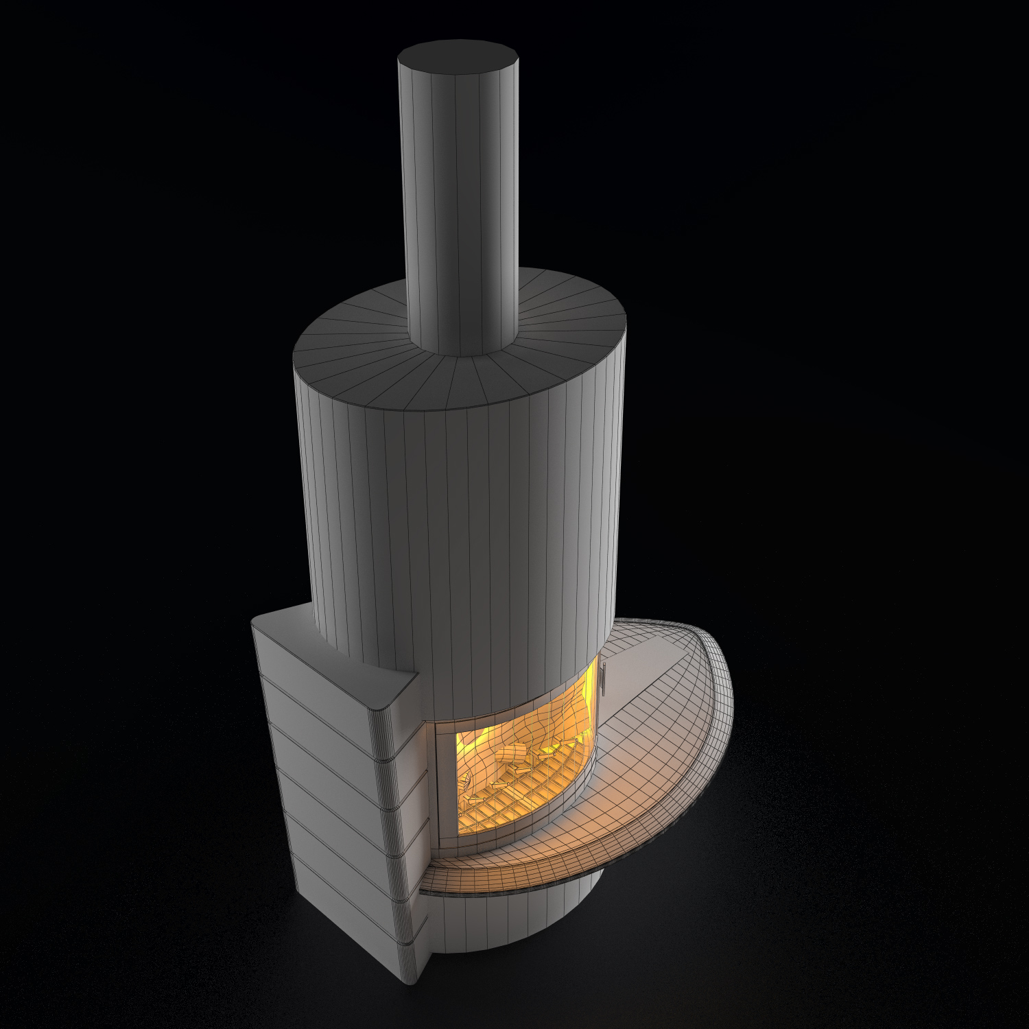 fireplace dubai 3d max