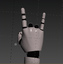3d robotic hand rigged model