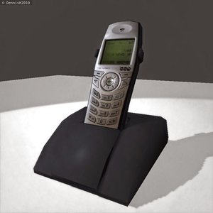 wireless office phone 3d dxf