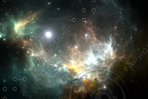 Star illuminating the nebula