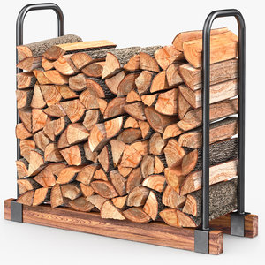 firewood stack 3d model