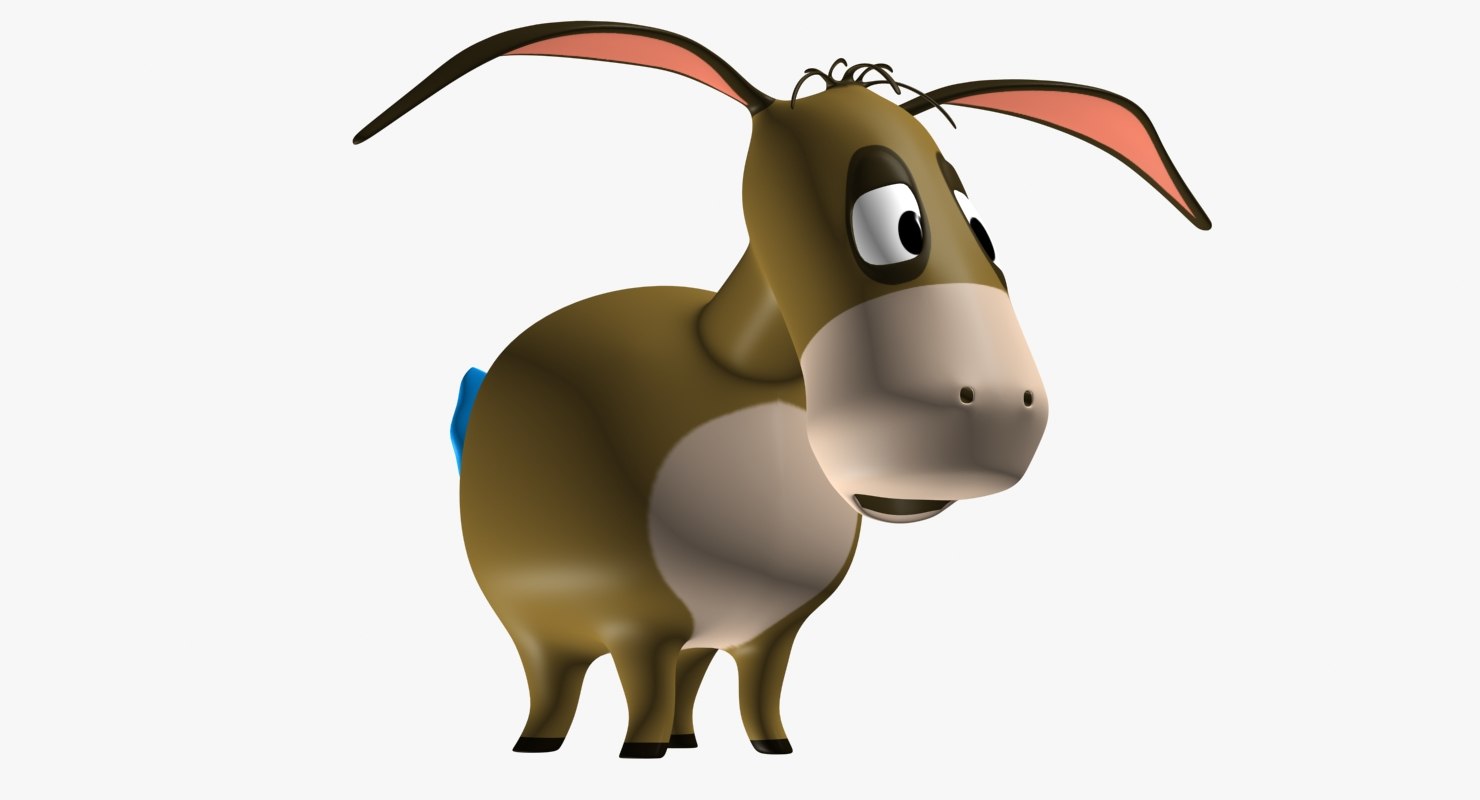 eeyore cartoon winnie 3d max