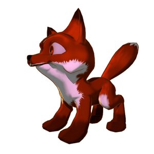 cartoon fox 3d obj