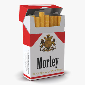 3d opened cigarettes pack morley