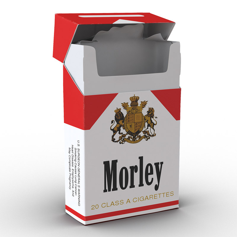 opened cigarettes pack morley 3d obj