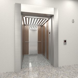 3d model elevator doors