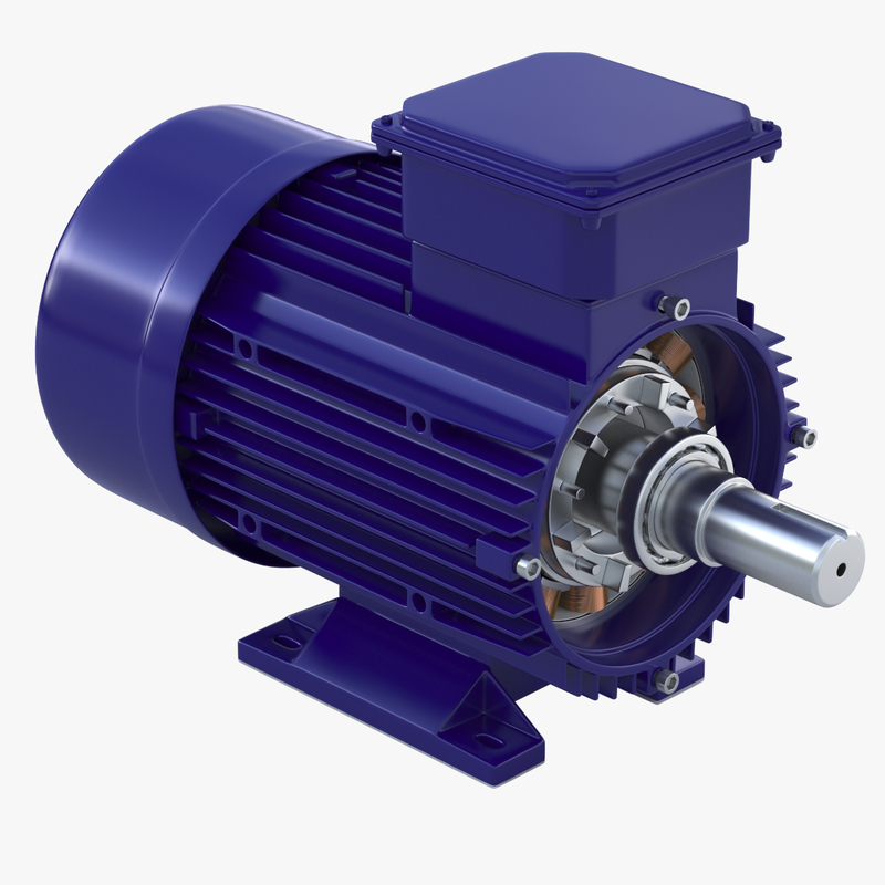 3d model electric motor