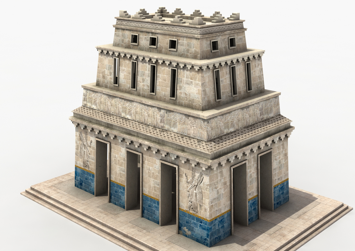Element Antiker Tempel Mit 6 Buchstaben Antiker Tempel 3D-Modell - TurboSquid 1026635