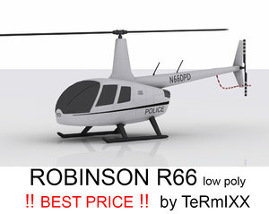 3d model of helicopter robinson police