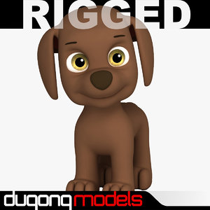 dugm08 rigged cartoon dog max